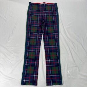 Gretchen Scott Pants 28x27 Womens Small Blue GripeLess‎ Pull On Plaidly Cooper